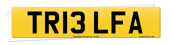 Registration number TR13 LFA